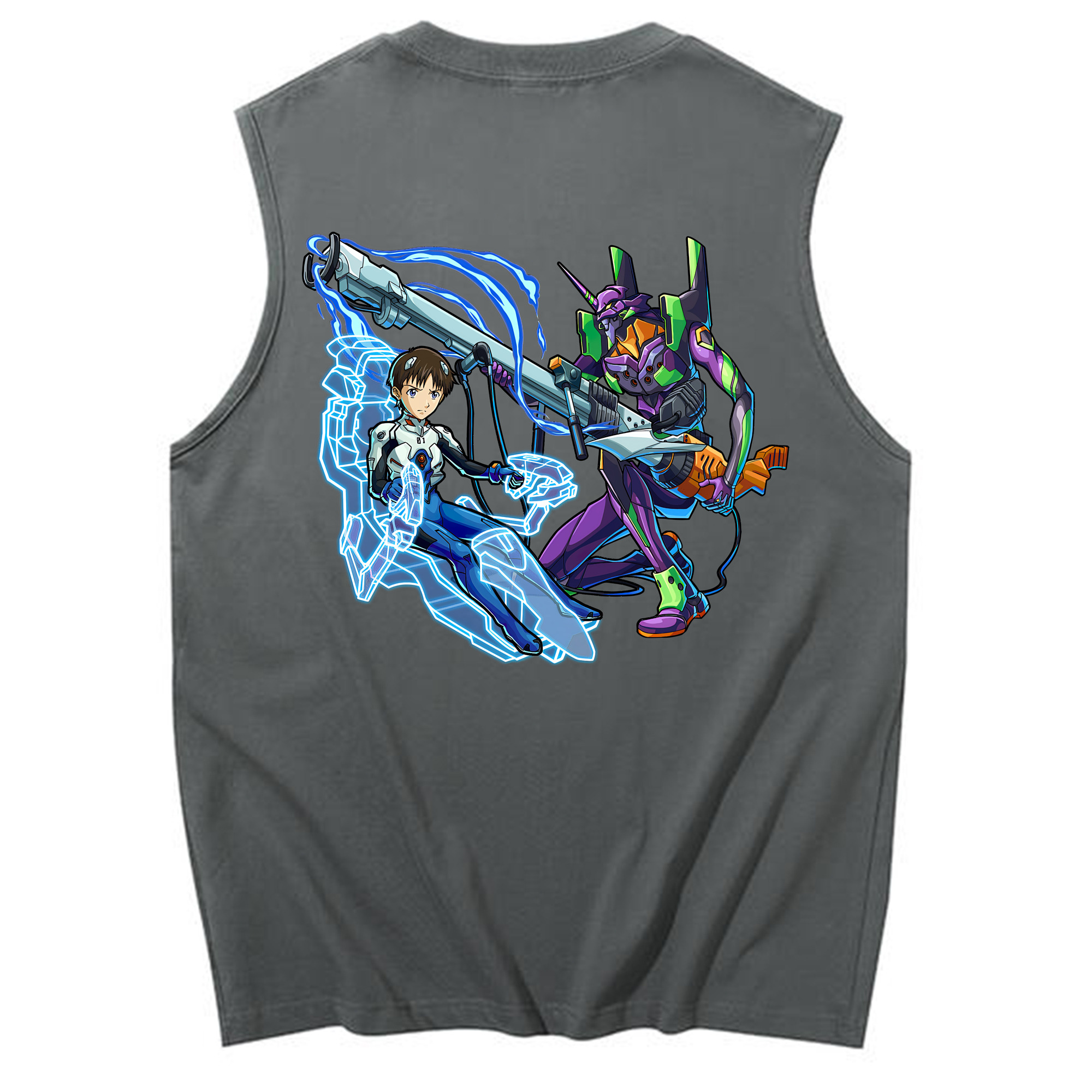 （画像用） EVA 新世紀エヴァンゲリオン コットン100％タンクトップ（背面プリント）